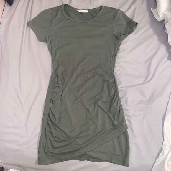 Olive Green Bodycon Dress - Picture 1 of 9